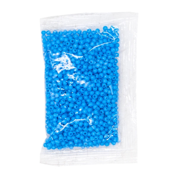 PLASTIC BEADS ROYAL BLUE - 6mm