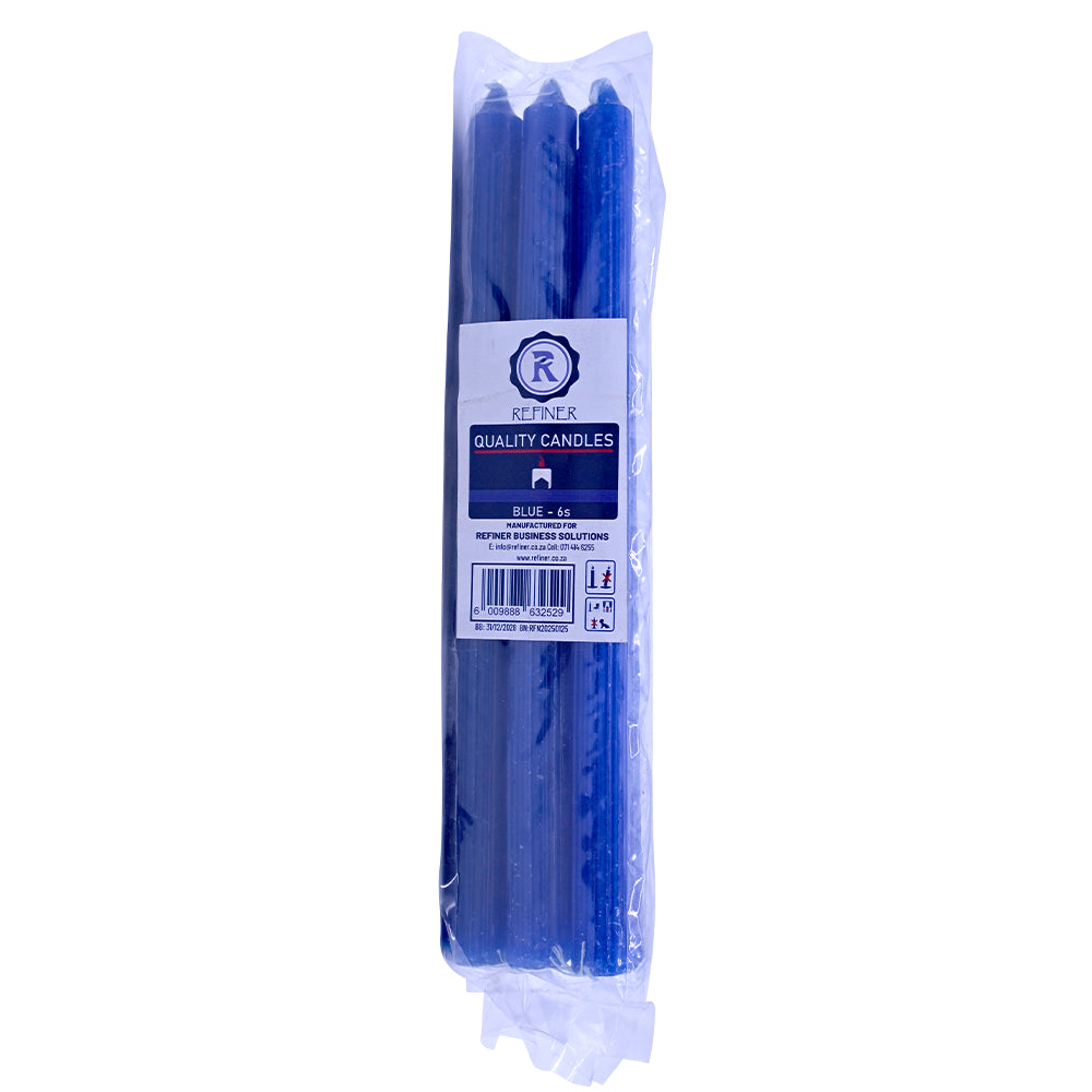 Refiner Blue Candles (6 Pack)