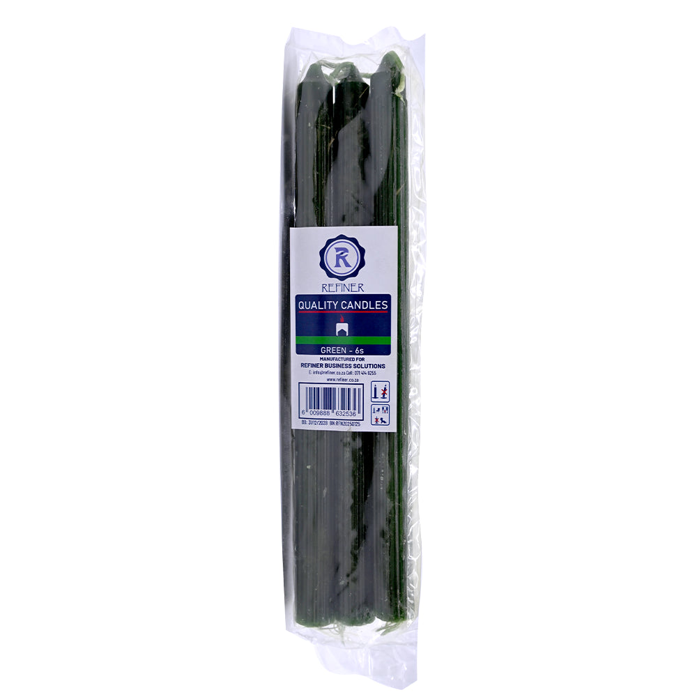 Refiner Green Candles 9 (6 Pack)