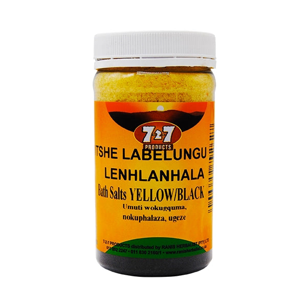 Itshe Labelungu Lenhlanhla - Bath Salt Yellow and Black 450g