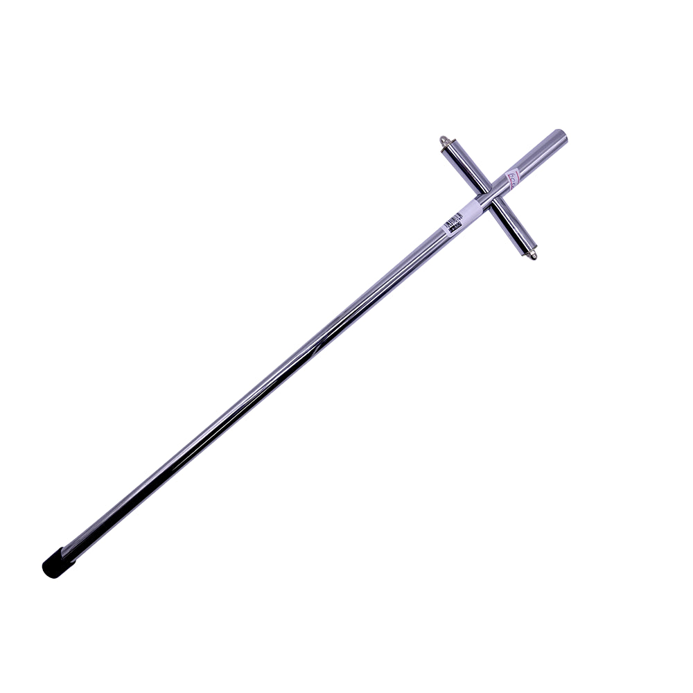 727 STICK CHURCH SILVER CROSS 60CM