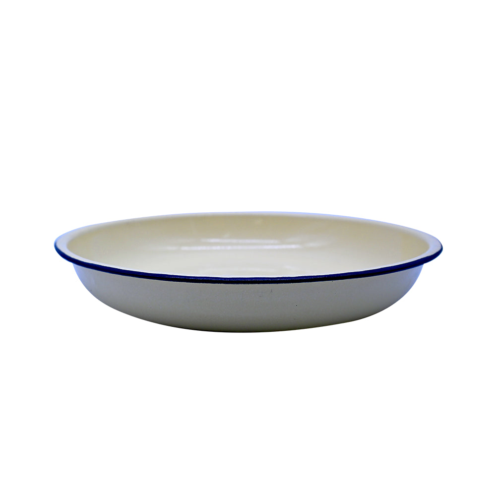 727 DISH ENEMAL RICE PLATE WHITE 24CM