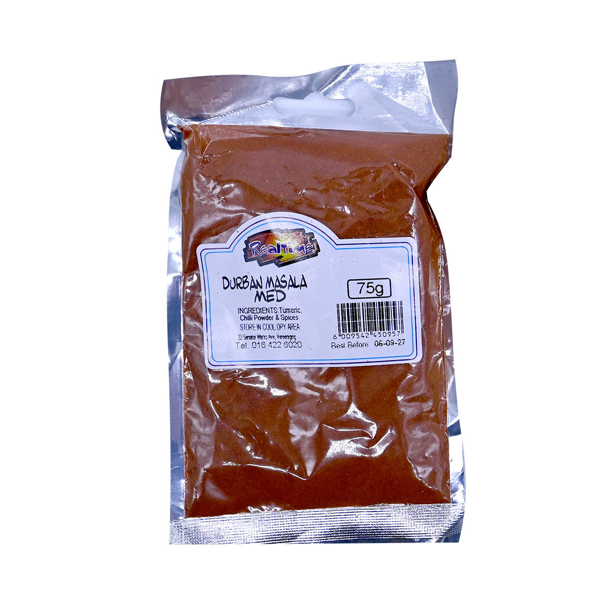 REALTIME SPICE DURBAN MASALA MED 75G