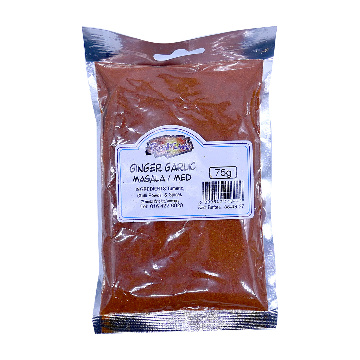 REALTIME SPICE GINGER GARLIC MASALA MED 75G