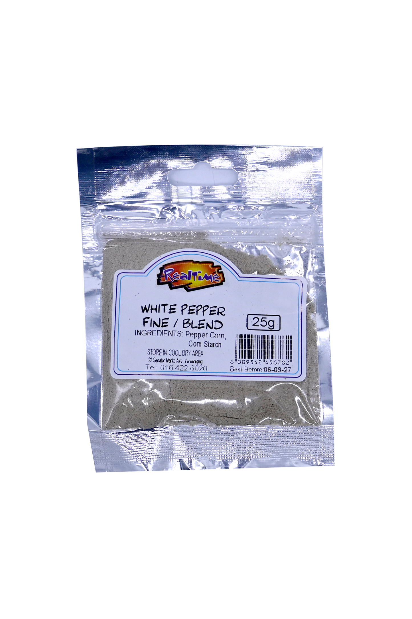 REALTIME SPICE WHITE PEPPER FINE BLEND 25G