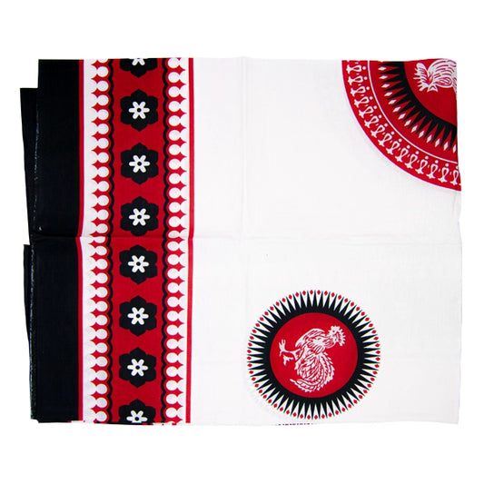 Kanga No 127 W Rooster Pure Cotton