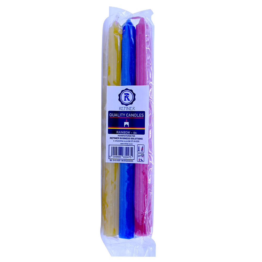 Refiner Rainbow Candles (6 Pack)