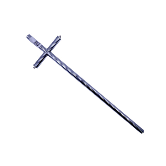 727 STICK CHURCH SILVER CROSS 50CM