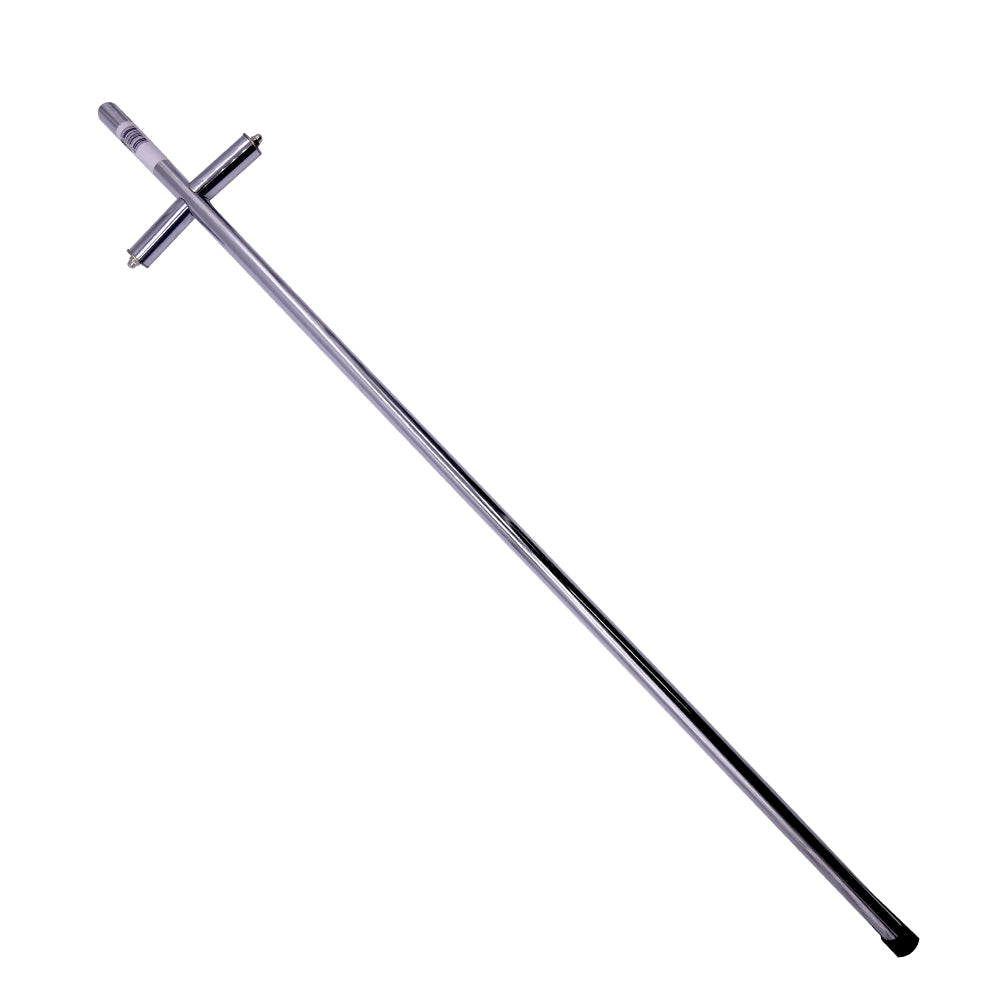 727 STICK CHURCH SILVER CROSS 80CM