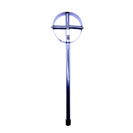 727 STICK SILVER CROSS WITH RING 40CM