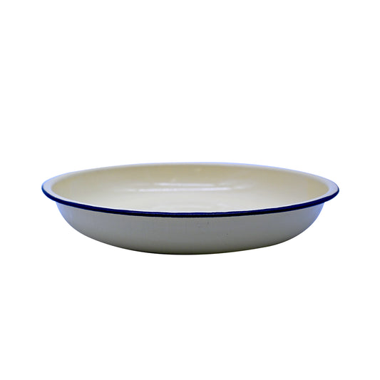 727 DISH ENEMAL RICE PLATE WHITE 24CM