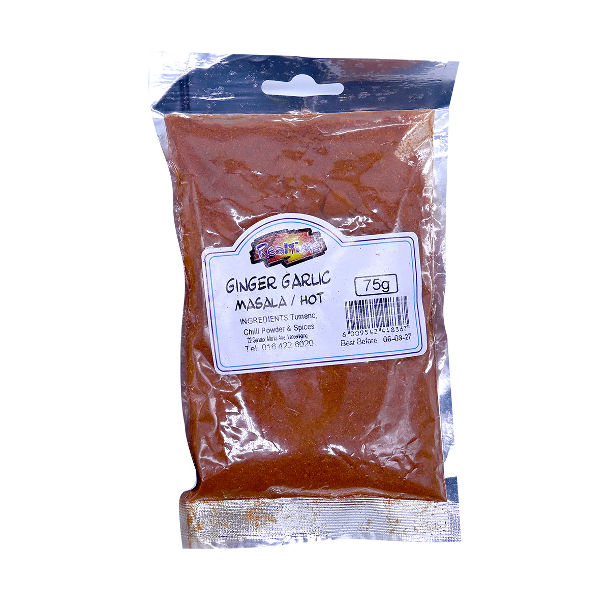 REALTIME SPICE GINGER GARLIC MASALA HOT 75G