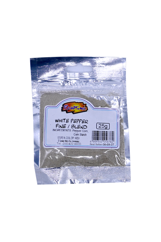 REALTIME SPICE WHITE PEPPER FINE BLEND 25G
