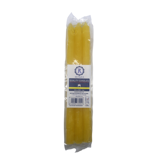 Refiner Yellow Candles (6 Pack)
